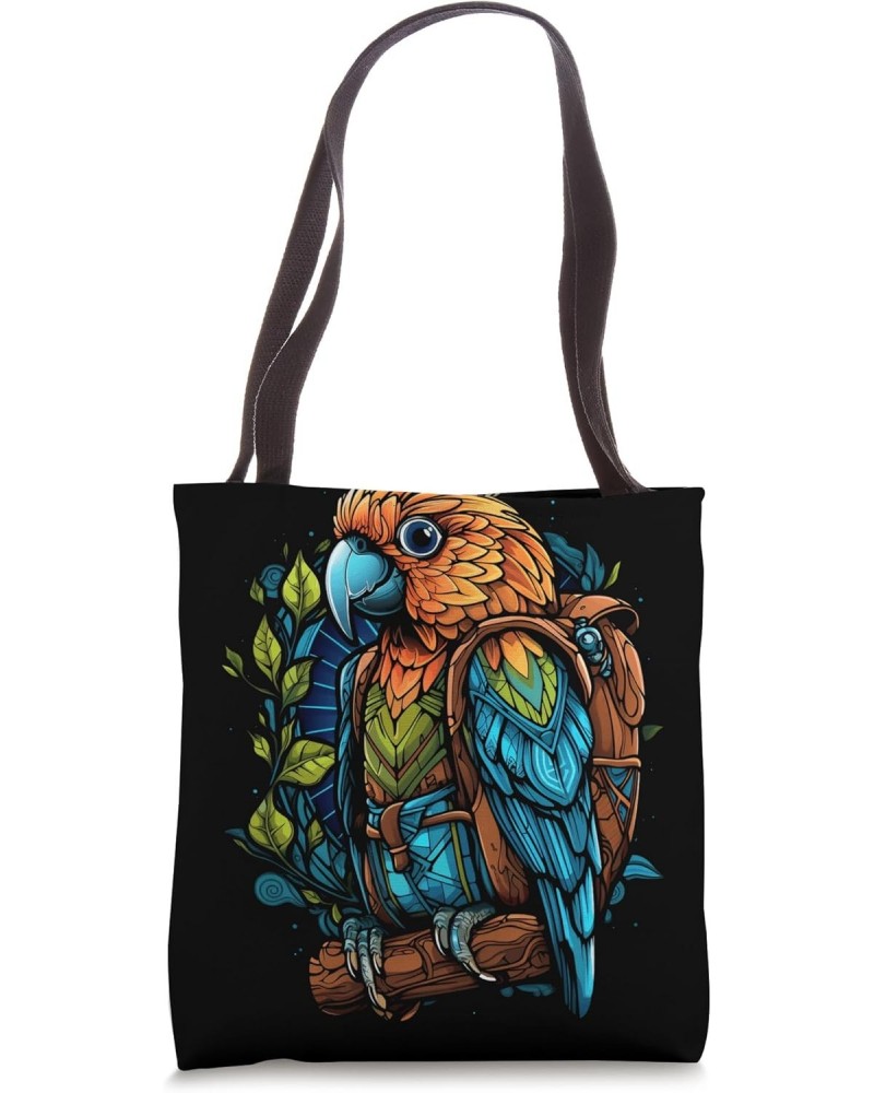 Back to School Funny Parrot Bird Wearing School Bag Backpack Tote Bag $12.69 Backpacks