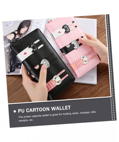 2pcs Long Women's Wallet Zipper Pouch for Money Zipper Wallet Zip Wallet Womens Purse Pu Leather Wallets for Women Cat Holder...