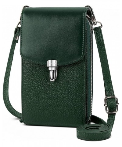 Small Genuine Leather Crossbody Bag for Women Rfid Blocking Cell Phone Wallet Purse Handbag with Card Slots A-green $17.55 Cr...