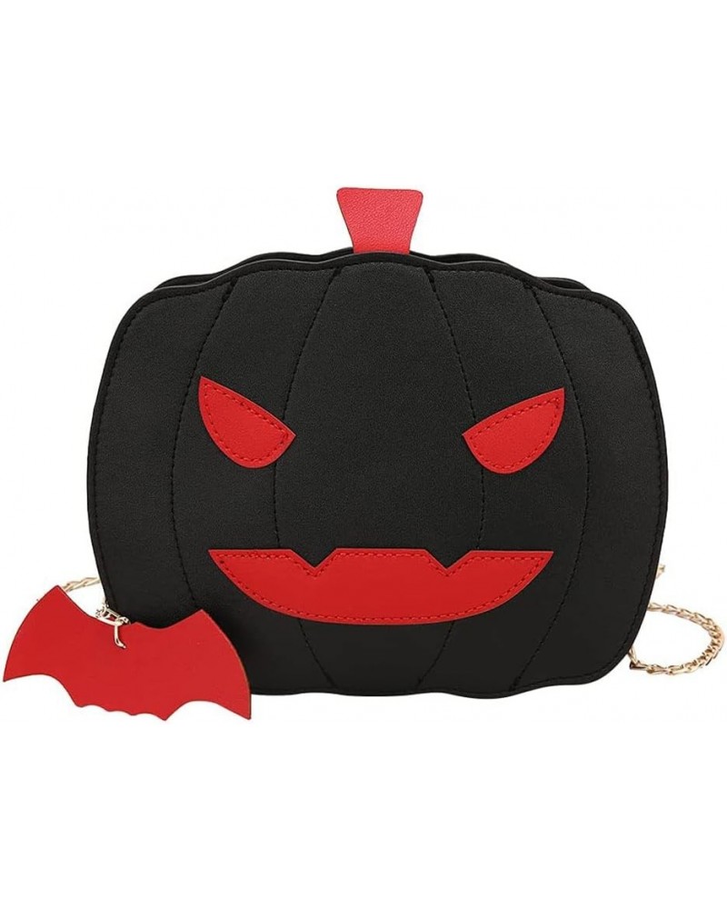 Womens Pumpkin Shoulder Bag Lovely Devil Crossbody Purse Halloween Bag Trick or Treat Purses and Handbags for Women Black $12...