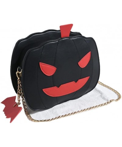 Womens Pumpkin Shoulder Bag Lovely Devil Crossbody Purse Halloween Bag Trick or Treat Purses and Handbags for Women Black $12...