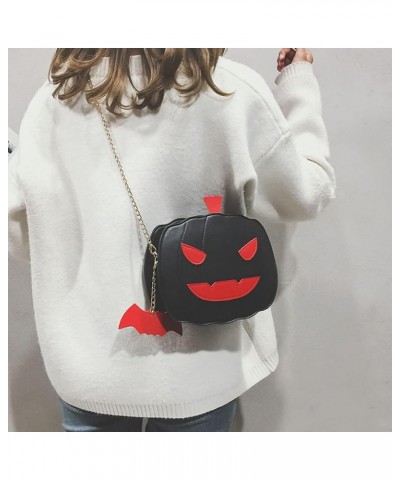 Womens Pumpkin Shoulder Bag Lovely Devil Crossbody Purse Halloween Bag Trick or Treat Purses and Handbags for Women Black $12...