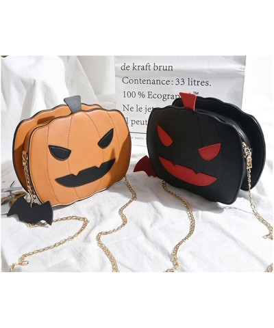 Womens Pumpkin Shoulder Bag Lovely Devil Crossbody Purse Halloween Bag Trick or Treat Purses and Handbags for Women Black $12...