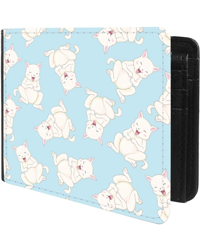 Unique Desige Pattern - Funny Laughing Cats, Slim Front Pocket Wallet Billfold RFID Blocking $9.38 Wallets