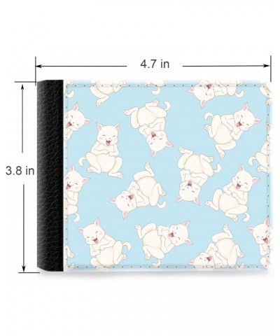 Unique Desige Pattern - Funny Laughing Cats, Slim Front Pocket Wallet Billfold RFID Blocking $9.38 Wallets