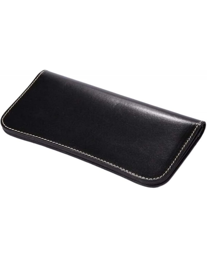 Men's Wallet Original Handmade Men's Leather Vegetable Tanned Long Wallet Leather Wallet Fashion Trend (Color : Dark Coffee) ...