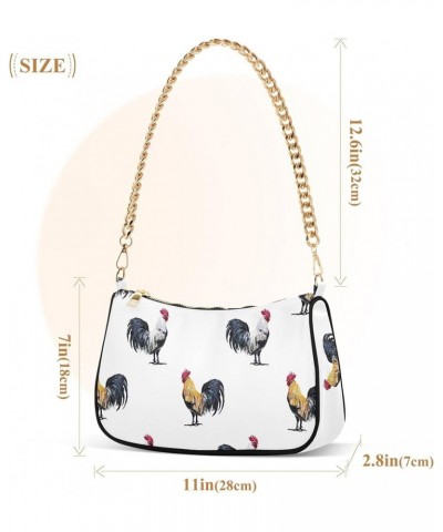 Plaid Red Checked Phone Purse Hobo Tote Bags Women Handbag Cute Vivid Cute Shoulder Bag Cute Animal Cock Rooster $14.10 Shoul...