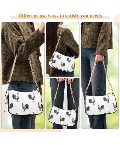 Plaid Red Checked Phone Purse Hobo Tote Bags Women Handbag Cute Vivid Cute Shoulder Bag Cute Animal Cock Rooster $14.10 Shoul...