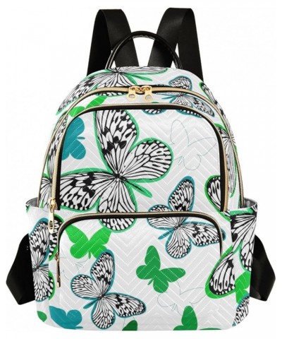 Colorful Butterflies Print Women's Backpack Wallet Casual Small Backpack Fashion Women's Travel Bag School Backpack Color355 ...