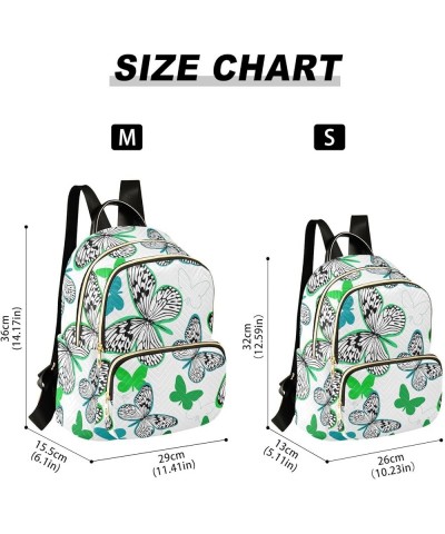 Colorful Butterflies Print Women's Backpack Wallet Casual Small Backpack Fashion Women's Travel Bag School Backpack Color355 ...