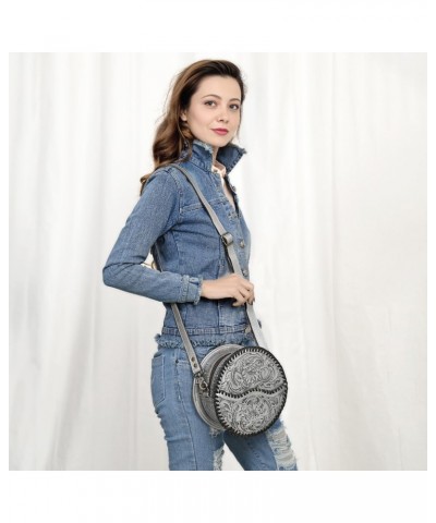 American Darling Canteen Hand Tooled Genuine Leather Women Bag Western Handbag Purse Adbg1461g $76.95 Handbags