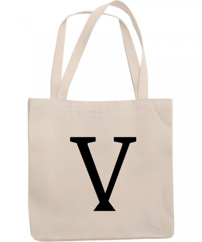 V initial monogram letter V funny holiday christmas birthday Natural White Multicolor Canvas Tote Bag 997 $15.30 Totes