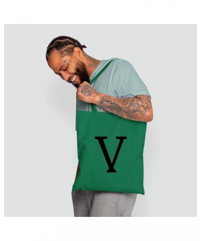 V initial monogram letter V funny holiday christmas birthday Natural White Multicolor Canvas Tote Bag 997 $15.30 Totes