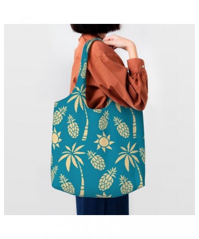 Palm Trees Single Shoulder Commuter Canvas Tote Bags For Women And Men Palm Trees 20 $10.11 Totes