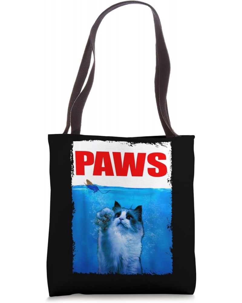 Funny Ragdoll Cat Paws With Food Animal Cat Breed For Lover Tote Bag $17.10 Totes