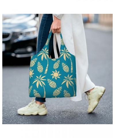 Palm Trees Single Shoulder Commuter Canvas Tote Bags For Women And Men Palm Trees 20 $10.11 Totes