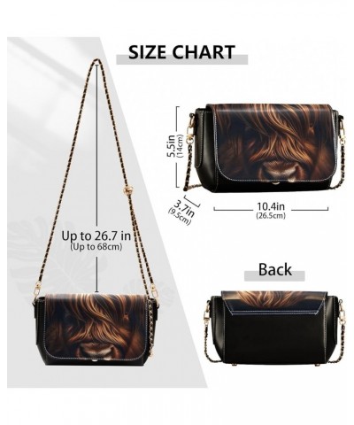 Crossbody Bags for Women Trendy Women's Black Shoulder Bag Small PU Leather Flap Cross Body Bag Handbags Pattern14 $16.80 Cro...