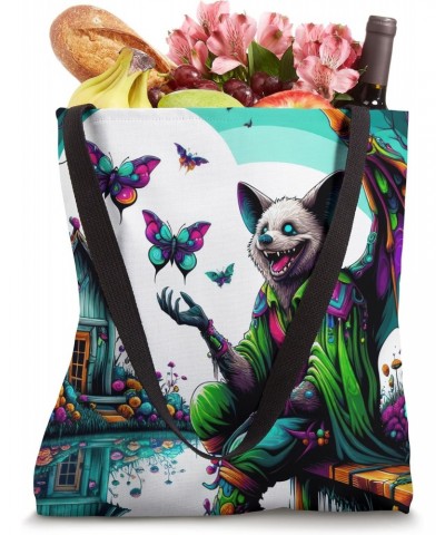 Strange Aesthetic Weirdcore Oddcore Dreamcore Bat Tote Bag $9.90 Totes