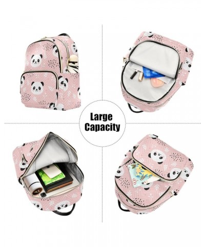 Panda Backpack Purse for Women Fashion Small Mini Backpack Daypacks Purse Back Pack Weekend Bag,S Medium $17.66 Backpacks