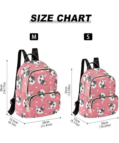 Cartoon Cute Dogs Mini Backpack Purse for Women, Pink Puppies Travel Backpack Fashion Backpack Lightweight Shoulder Bag Small...