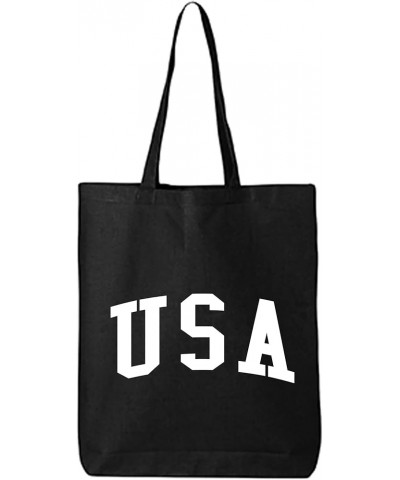 USA Cotton Canvas Tote Bag Black $8.61 Totes