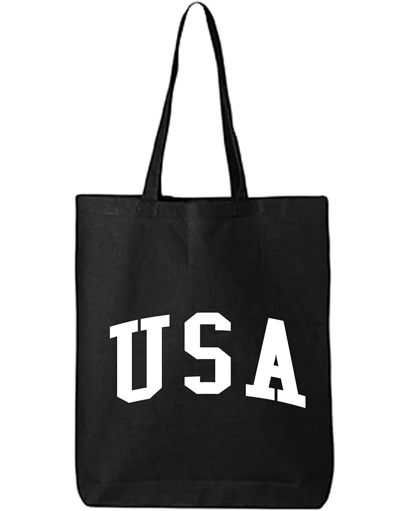 USA Cotton Canvas Tote Bag Black $8.61 Totes