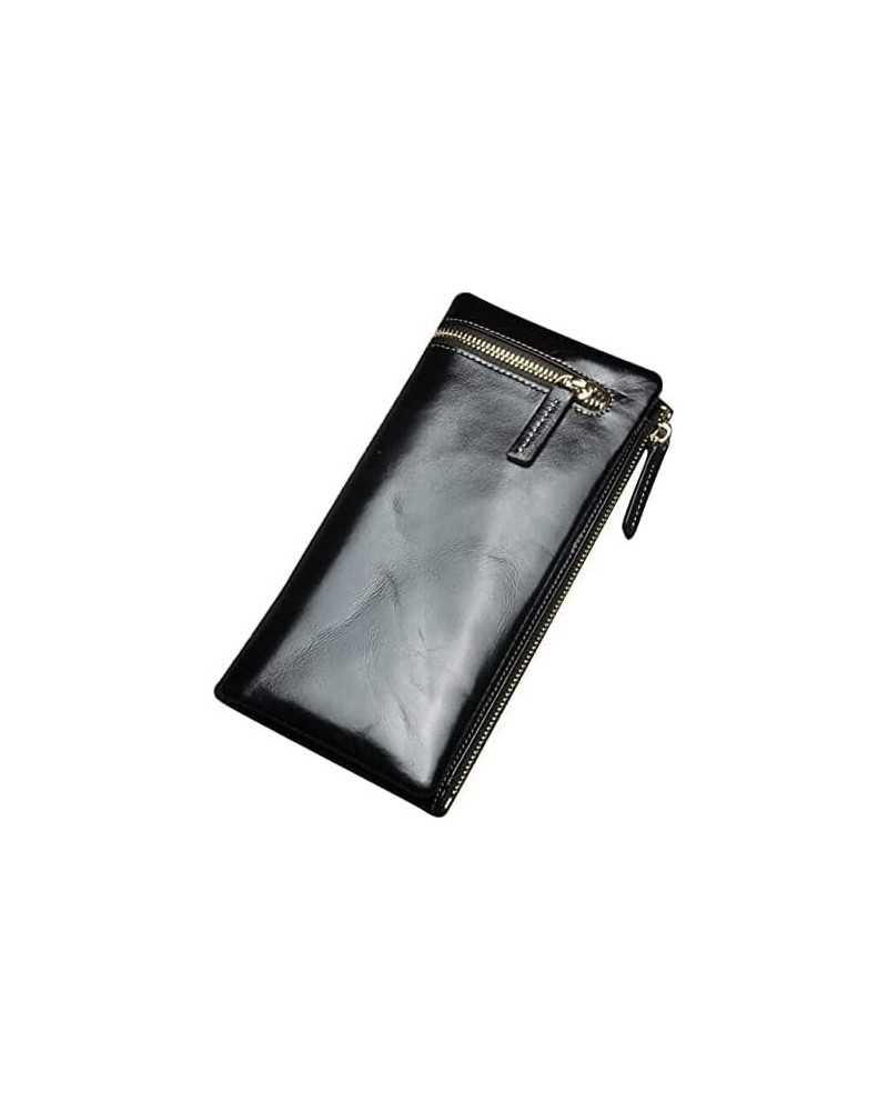 Leather Wallet Leather Women's Wallet Long Large Capacity Purse Clutch Portable Ladies Girls Fashion New Coin Pocket Card Hol...