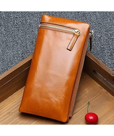 Leather Wallet Leather Women's Wallet Long Large Capacity Purse Clutch Portable Ladies Girls Fashion New Coin Pocket Card Hol...