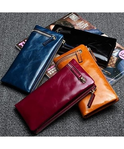 Leather Wallet Leather Women's Wallet Long Large Capacity Purse Clutch Portable Ladies Girls Fashion New Coin Pocket Card Hol...