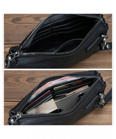 Clutch Bag Men's Soft Leather Clutch Long Wallet Fashion Casual Business Phone Bag 10*4*20cm D $54.76 Wallets