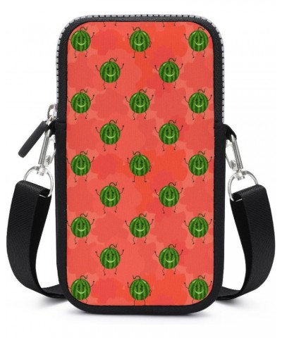 Funny Watermelon Unisex Cross-Body Bags Small Phone Purses Wallet Shoulder Bag Pouch for Travel Beach Workout $10.36 Crossbod...