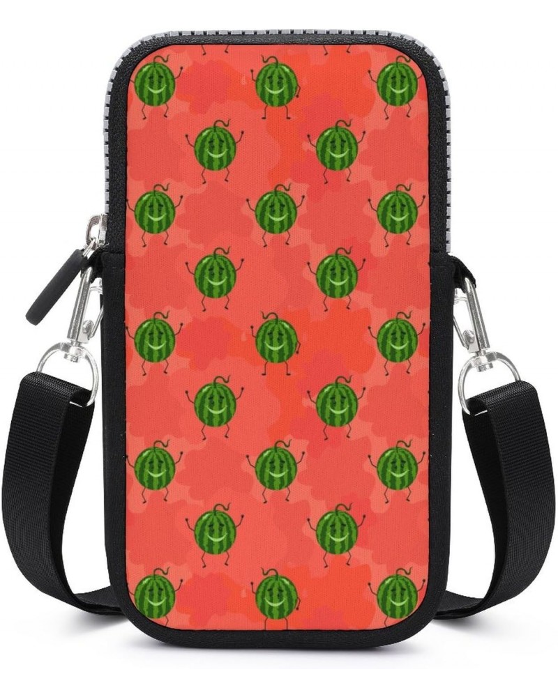 Funny Watermelon Unisex Cross-Body Bags Small Phone Purses Wallet Shoulder Bag Pouch for Travel Beach Workout $10.36 Crossbod...