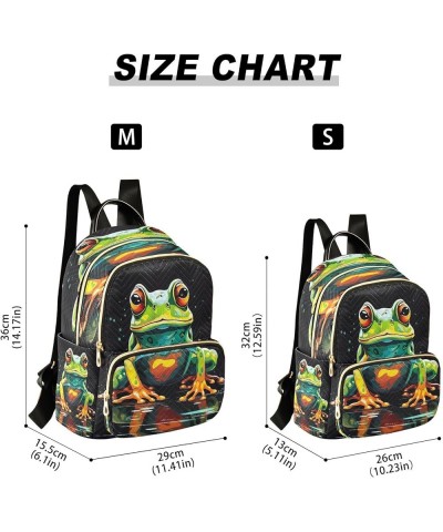 Black Frog Quilted Backpack for Women Shoulder Bags Purses Travel Bag for Daily Work Nurse S Medium $13.33 Backpacks