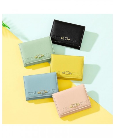 Women Wallet Small Slim Trifold Cute Butterfly Short Purse Pocket Wallet for Teen Girls (Green) Yellow $8.66 Wallets