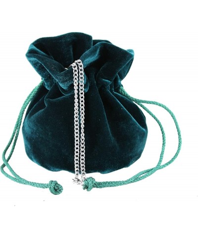 British Hand Made Fantasy Suede Velvet Drawstring Clutch Shoulder Cross-body Bag Teal Green Blue $26.09 Clutches