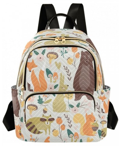 Women Backpack Purse Cute Fox Raccoon Squirrel Fashion Shoulder Bags Travel Backpack Small Daypacks M Medium $12.74 Backpacks