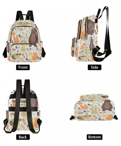 Women Backpack Purse Cute Fox Raccoon Squirrel Fashion Shoulder Bags Travel Backpack Small Daypacks M Medium $12.74 Backpacks