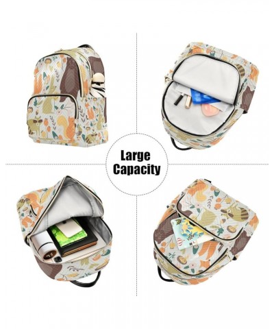 Women Backpack Purse Cute Fox Raccoon Squirrel Fashion Shoulder Bags Travel Backpack Small Daypacks M Medium $12.74 Backpacks