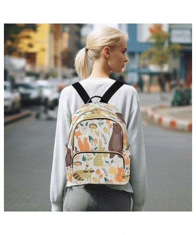 Women Backpack Purse Cute Fox Raccoon Squirrel Fashion Shoulder Bags Travel Backpack Small Daypacks M Medium $12.74 Backpacks