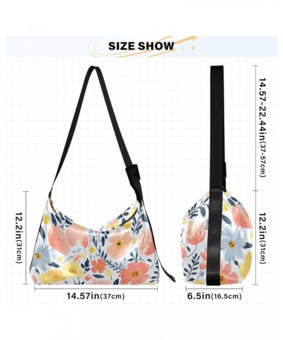 Flowers Floral Rose Tote Bag for Women Large Hobo Bags Crossbody Bags Shopping Work Bag with Adjustable Strap for School Men ...