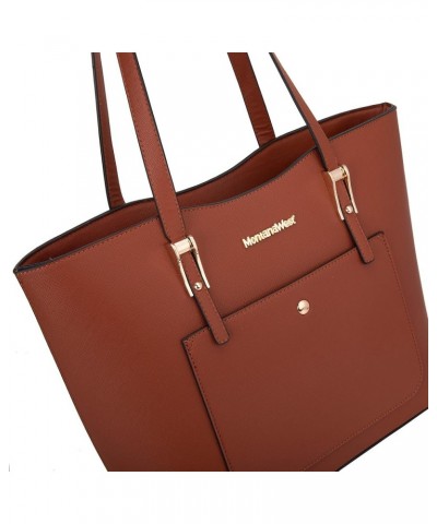 3PCS Purses for Women Tote Purse and Wallet Set Shoulder Satchel Bags Z Handbag Brown $22.94 Totes