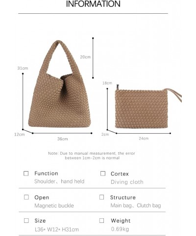 Woven Bag for Women Tote Bag Large Summer Beach Travel Handmade Handbag and Purse Shoulder Retro Bag C2 $26.00 Shoulder Bags