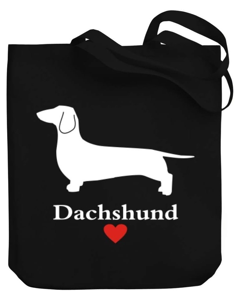 Dachshund love Canvas Tote Bag 10.5" x 16" x 4 $18.40 Totes