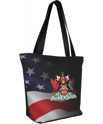 Coat of Arms of Trinidad and Tobago Women'S Casual One Shoulder Carry Shopping Bag Large Capacity Working Storage Handbag $16...