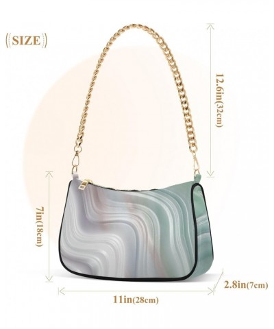 Crossbody Bags for Women Shoulder Purse Colorful Pearly Agate Handbags Stylish Clutch Purse with Chain Strap $13.50 Totes