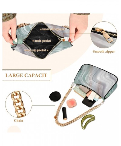 Crossbody Bags for Women Shoulder Purse Colorful Pearly Agate Handbags Stylish Clutch Purse with Chain Strap $13.50 Totes