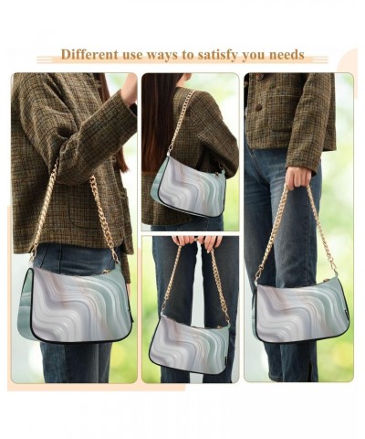 Crossbody Bags for Women Shoulder Purse Colorful Pearly Agate Handbags Stylish Clutch Purse with Chain Strap $13.50 Totes