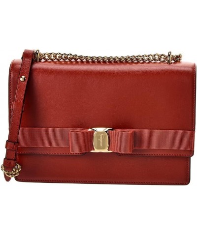 Ferragamo Vara Bow Medium Leather Shoulder Bag, Red $459.89 Shoulder Bags