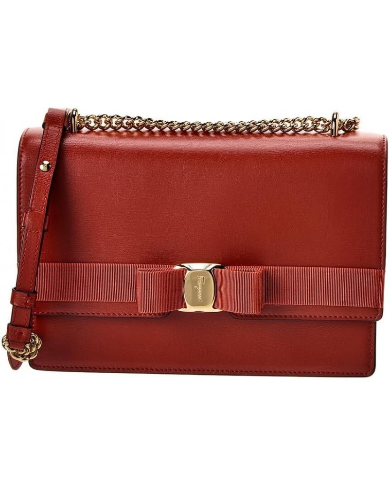 Ferragamo Vara Bow Medium Leather Shoulder Bag, Red $459.89 Shoulder Bags