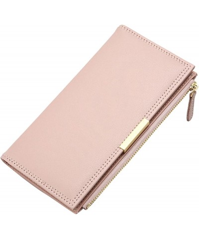 Women Wallet Fashion New Pattern Wallet Simple Solid Color Long Multi Card Versatile Handbag Wallet (Khaki, One Size) Pink On...